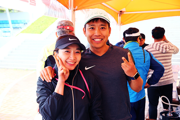 이명구, 강혜정 선수. 둘은 연인사이다. 3년