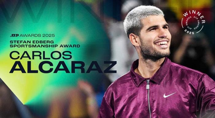 알카라스, ATP 페어플레이 상 다시 수상 기사 이미지